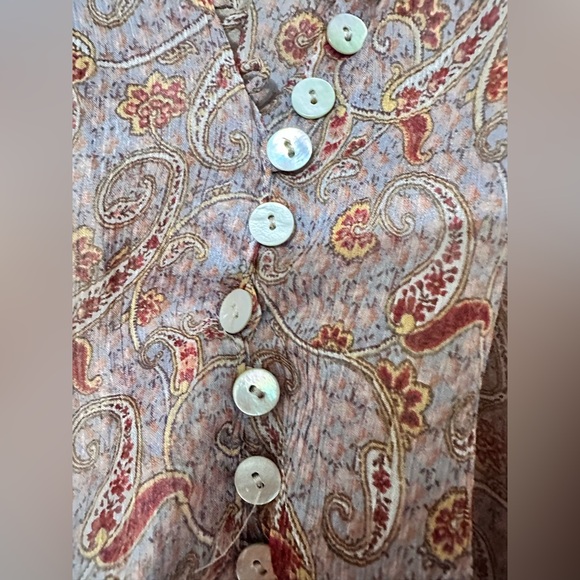 Zara Cropped Paisley Blouse in Red and Pink - Picture 4 of 7